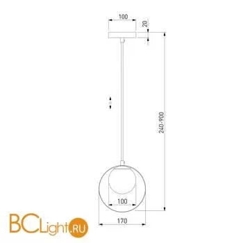 Подвесной светильник Eurosvet Dublin 50205/1 черный / бронза - Фото 1