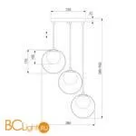 Подвесной светильник Eurosvet Dublin 50205/3 черный / бронза - Фото 3