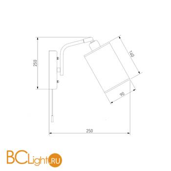 Бра Eurosvet Duetto 70072/1 белый - Схема