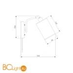 Бра Eurosvet Duetto 70072/1 белый - Схема