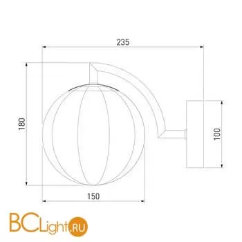 Бра Eurosvet Eden 30178/1 латунь - Фото 2