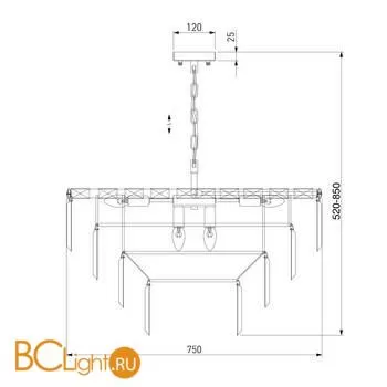 Люстра Eurosvet Elegante 10130/10 хром a060641 - Фото 0