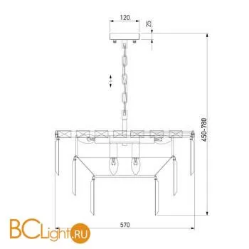 Люстра Eurosvet Elegante 10130/8 золото a060644 - Фото 2