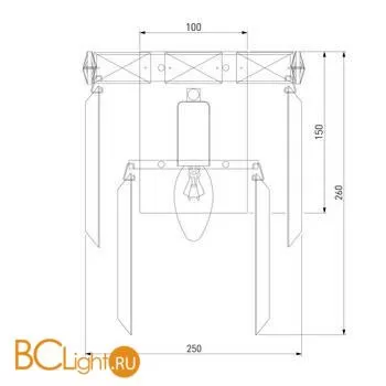 Настенный светильник Eurosvet Elegante 10130/1 хром a060645 - Фото 3