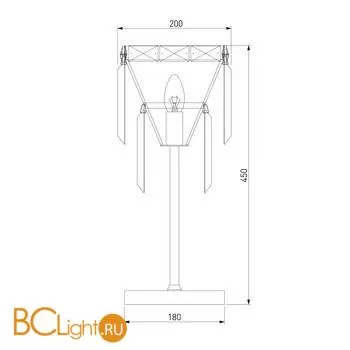 Настольная лампа Eurosvet Elegante 01136/1 хром a060647 - Фото 2