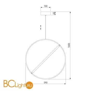 Подвесной светильник Eurosvet Element 90282/1 хром a061421 - Фото 0
