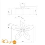 Потолочная люстра Eurosvet Elipse 60083/5 хром - Схема