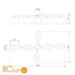 Потолочная люстра Eurosvet Elipse 60083/6 хром - Схема