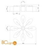 Потолочная люстра Eurosvet Elipse 60083/8 хром - Схема