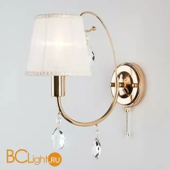 Бра Eurosvet Emiliana 10087/1 золото/прозрачный хрусталь Strotskis - Фото 0