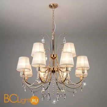 Люстра Eurosvet Emiliana 10087/12 золото/прозрачный хрусталь Strotskis - Фото 1