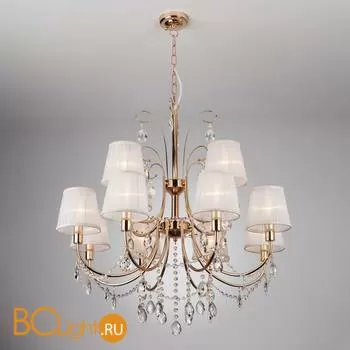 Люстра Eurosvet Emiliana 10087/12 золото/прозрачный хрусталь Strotskis - Фото 2