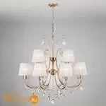 Люстра Eurosvet Emiliana 10087/12 золото/прозрачный хрусталь Strotskis - Фото 0