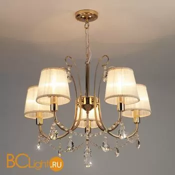 Люстра Eurosvet Emiliana 10087/5 золото/прозрачный хрусталь Strotskis - Фото 1