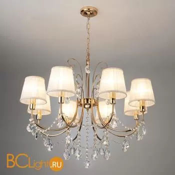 Люстра Eurosvet Emiliana 10087/8 золото/прозрачный хрусталь Strotskis - Фото 1