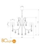 Люстра Eurosvet Emiliana 10087/8 золото/прозрачный хрусталь Strotskis - Схема