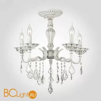 Потолочная люстра Eurosvet Emmanuel 10049/5 белый с серебром