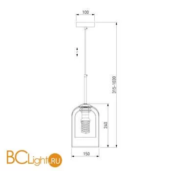 Подвесной светильник Eurosvet Ennio 50228/1 дымчатый a057460 - Фото 2