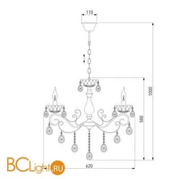 Люстра Eurosvet Escada 10109/6 бронза - Фото 3