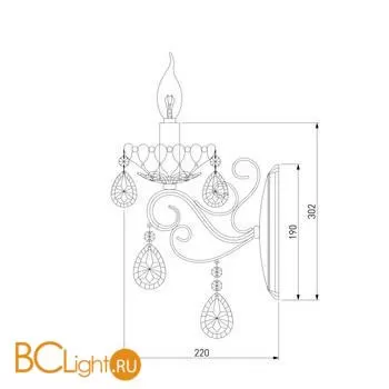 Бра Eurosvet Escada 10109/1 хром - Фото 2