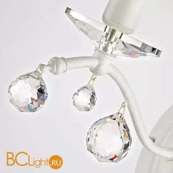 Бра Eurosvet Эстель 10058/1 белый с золотом/прозрачный хрусталь Strotskis - Фото 0