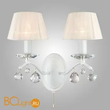 Бра Eurosvet Эстель 10058/2 белый с золотом/прозрачный хрусталь Strotskis