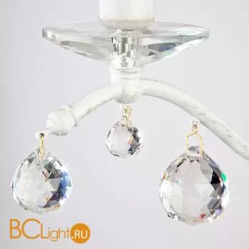 Бра Eurosvet Эстель 10058/2 белый с золотом/прозрачный хрусталь Strotskis - Фото 1