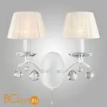Бра Eurosvet Эстель 10058/2 белый с золотом/прозрачный хрусталь Strotskis