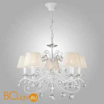 Люстра Eurosvet Эстель 10058/5 белый с золотом/прозрачный хрусталь Strotskis