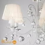 Люстра Eurosvet Эстель 10058/5 белый с золотом/прозрачный хрусталь Strotskis - Фото 0