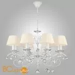 Люстра Eurosvet Эстель 10058/8 белый с золотом/прозрачный хрусталь Strotskis - Фото 1