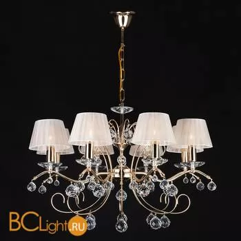 Люстра Eurosvet Эстель 10058/8 золото/прозрачный хрусталь Strotskis - Фото 0