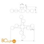 Потолочная люстра Eurosvet Evita 30140/8 хром - Схема