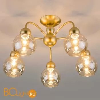 Потолочная люстра Eurosvet Fabia 30148/5 перламутровое золото - Фото 0