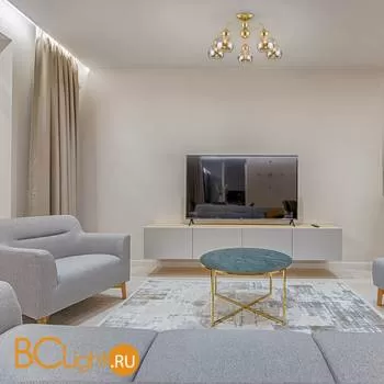 Потолочная люстра Eurosvet Fabia 30148/5 перламутровое золото - Фото 1