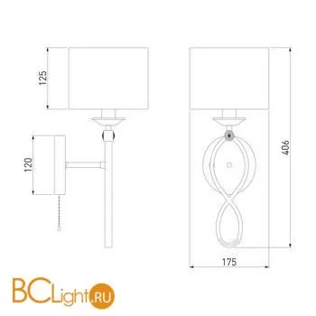 Бра Eurosvet Fabiola 60109/1 хром - Фото 1