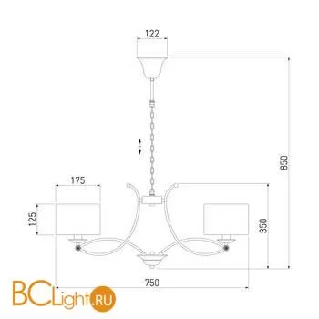 Люстра Eurosvet Fabiola 60124/6 хром - Фото 1