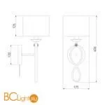 Бра Eurosvet Fabiola 60124/1 хром a055337 - Фото 1