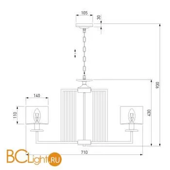 Люстра Eurosvet Fargo 60123/6 хром - Фото 3