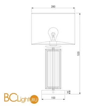 Настольная лампа Eurosvet Fargo 01078/1 хром - Фото 2