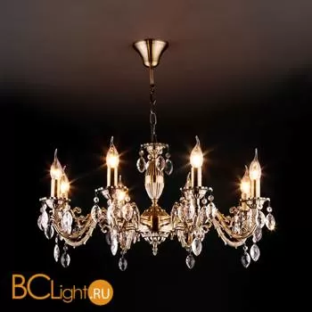 Люстра Eurosvet Favola 10102/8 античная бронза/прозрачный хрусталь Strotskis - Фото 0