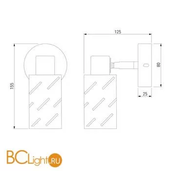 Бра Eurosvet Fente 20090/1 белый / хром - Фото 2
