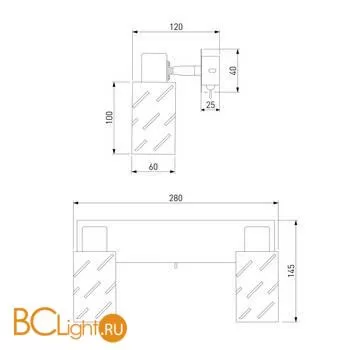 Бра Eurosvet Fente 20090/2 белый / хром - Фото 2