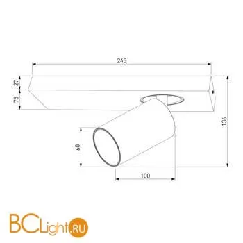 Спот Eurosvet Flank 20139/1 LED черный a059099 - Фото 8