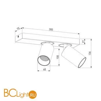 Спот Eurosvet Flank 20139/2 LED черный a059100 - Фото 7