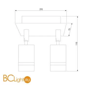 Настенный светильник Eurosvet Fleur 20066/2 LED черный / золото - Фото 4