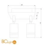 Настенный светильник Eurosvet Fleur 20066/2 LED черный / золото - Фото 4