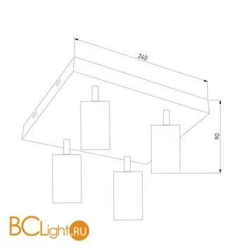 Потолочный светильник Eurosvet Fleur 20066/4 LED черный/золото 00000085110 - Фото 3