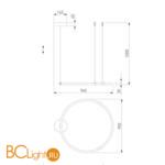 Подвесной светильник Eurosvet Float 90285/1 белый a061716 - Схема