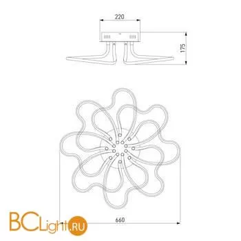 Потолочный светильник Eurosvet Floret 90235/8 белый - Фото 3